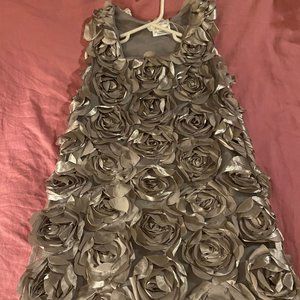 Festive Silver Flower Dress